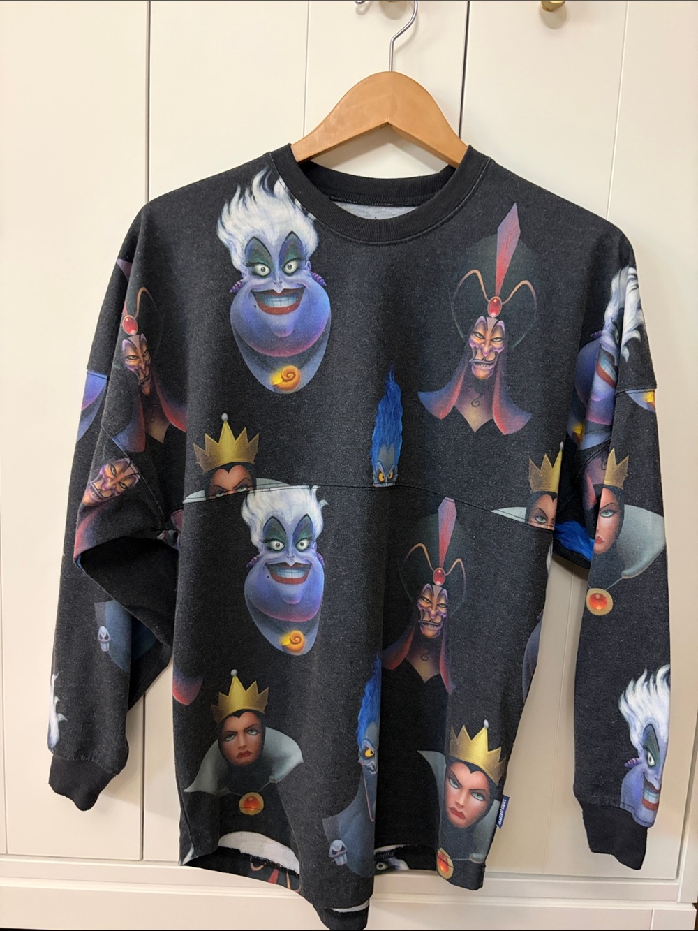 Spirit Jersey Black Purple Disney Villains Graphic Crewneck - Up To No Good
